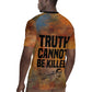Patrice Lumumba Rugby Jersey with Line Art Portrait and Truth Cannot Be Killed Inspirational Quote - African Pride