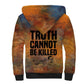Patrice Lumumba Sherpa Hoodie with Line Art Portrait and Truth Cannot Be Killed Inspirational Quote - African Pride