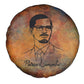 Patrice Lumumba Spare Tire Cover with Line Art Portrait and Truth Cannot Be Killed Inspirational Quote - African Pride
