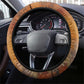 Patrice Lumumba Steering Wheel Cover with Line Art Portrait and Truth Cannot Be Killed Inspirational Quote - African Pride