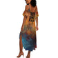 Patrice Lumumba Summer Maxi Dress with Line Art Portrait and Truth Cannot Be Killed Inspirational Quote - African Pride