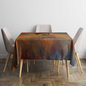 Patrice Lumumba Tablecloth with Line Art Portrait and Truth Cannot Be Killed Inspirational Quote - African Pride