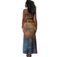 Patrice Lumumba Tank Maxi Dress with Line Art Portrait and Truth Cannot Be Killed Inspirational Quote - African Pride