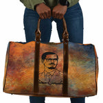 Patrice Lumumba Travel Bag with Line Art Portrait and Truth Cannot Be Killed Inspirational Quote - African Pride