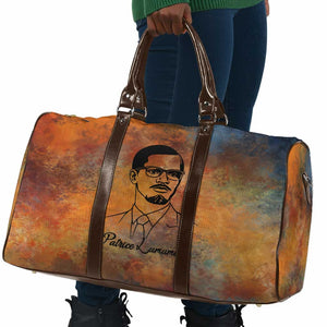 Patrice Lumumba Travel Bag with Line Art Portrait and Truth Cannot Be Killed Inspirational Quote - African Pride
