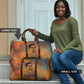 Patrice Lumumba Travel Bag with Line Art Portrait and Truth Cannot Be Killed Inspirational Quote - African Pride