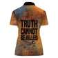 Patrice Lumumba Women Polo Shirt with Line Art Portrait and Truth Cannot Be Killed Inspirational Quote - African Pride