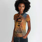 Patrice Lumumba Women Polo Shirt with Line Art Portrait and Truth Cannot Be Killed Inspirational Quote - African Pride