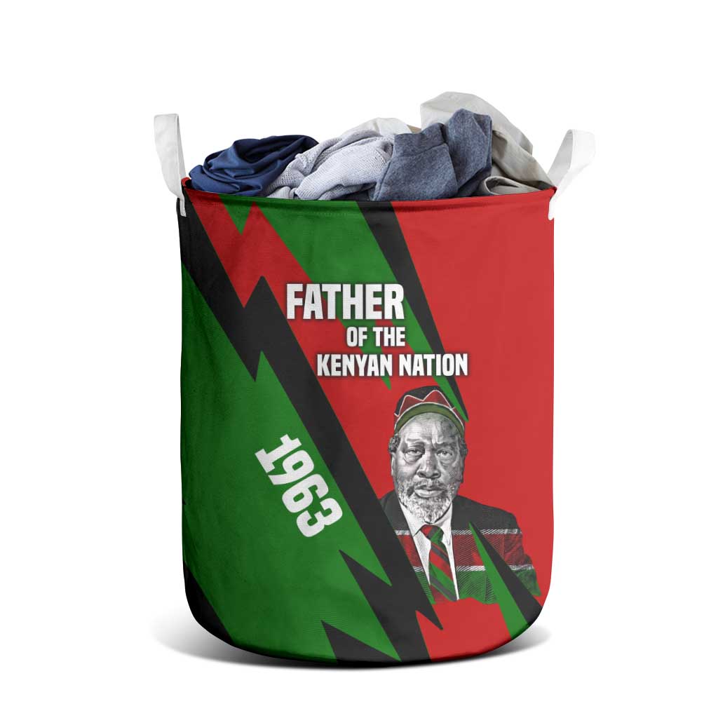 Jomo Kenyatta Laundry Basket Patriotic Colors Design and Father of the Kenyan Nation Tribute - African Pride