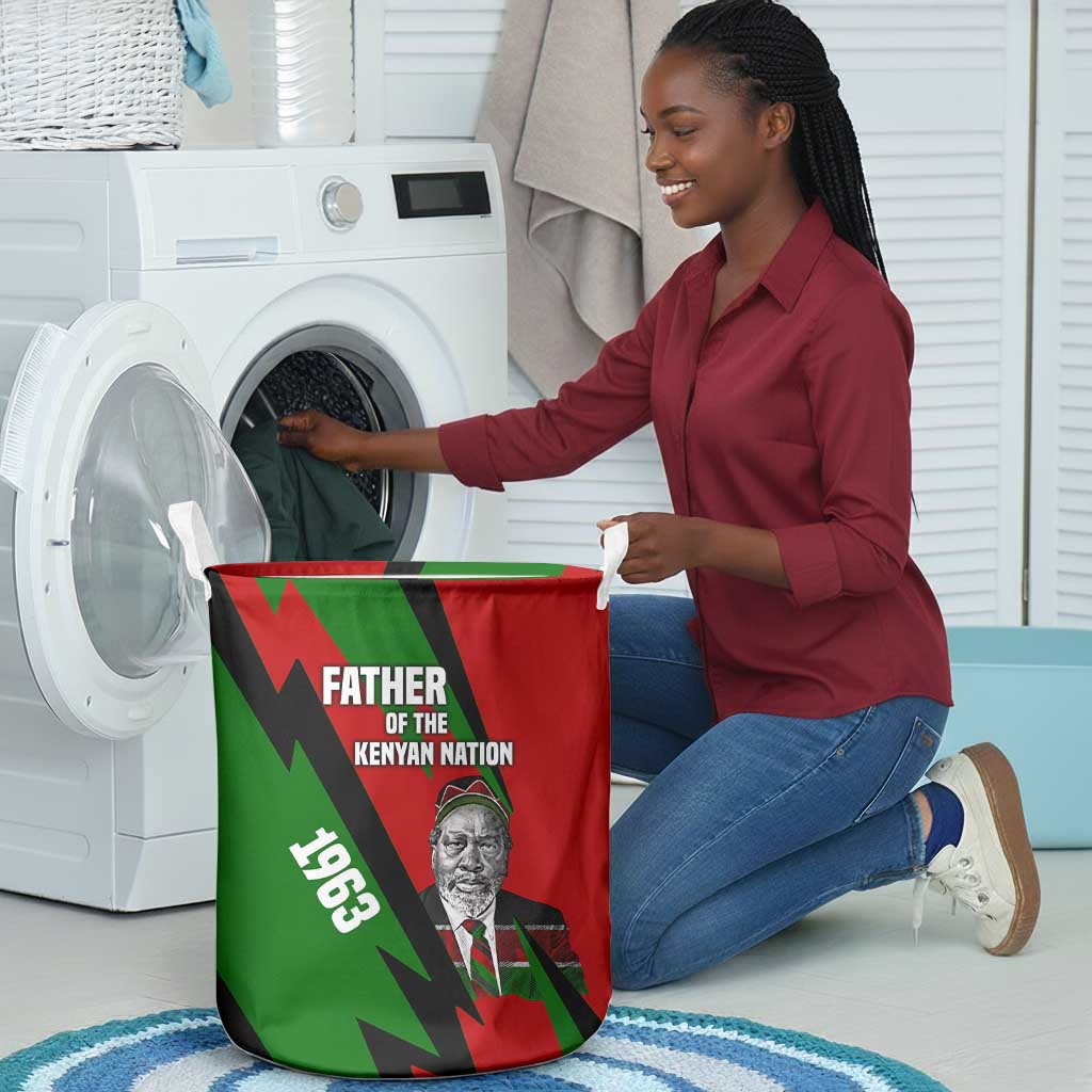 Jomo Kenyatta Laundry Basket Patriotic Colors Design and Father of the Kenyan Nation Tribute - African Pride