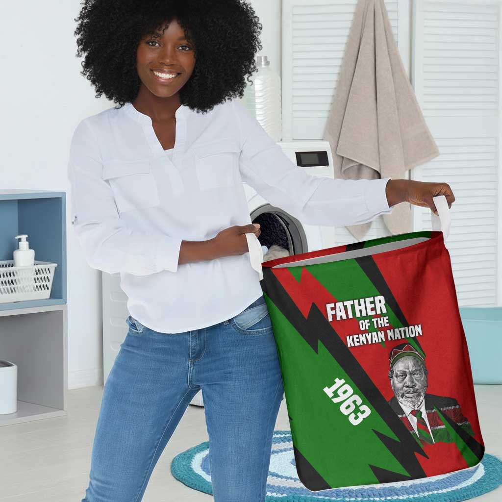 Jomo Kenyatta Laundry Basket Patriotic Colors Design and Father of the Kenyan Nation Tribute - African Pride