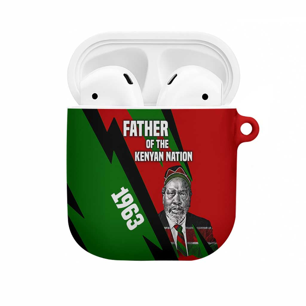 Jomo Kenyatta AirPods Case Patriotic Colors Design and Father of the Kenyan Nation Tribute - African Pride