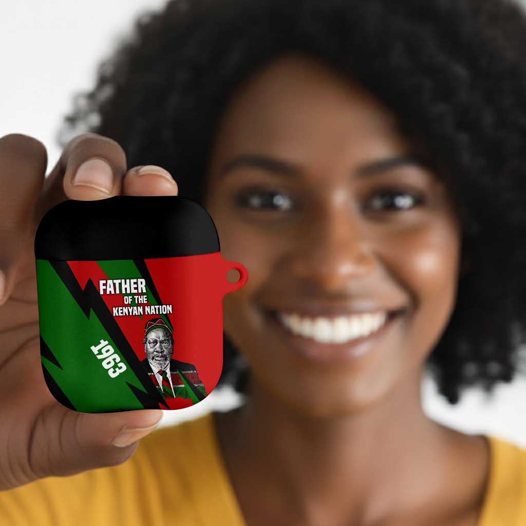 Jomo Kenyatta AirPods Case Patriotic Colors Design and Father of the Kenyan Nation Tribute - African Pride