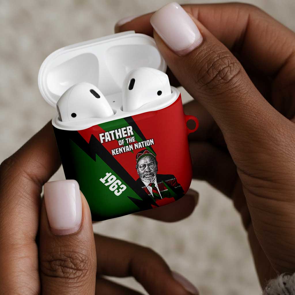 Jomo Kenyatta AirPods Case Patriotic Colors Design and Father of the Kenyan Nation Tribute - African Pride