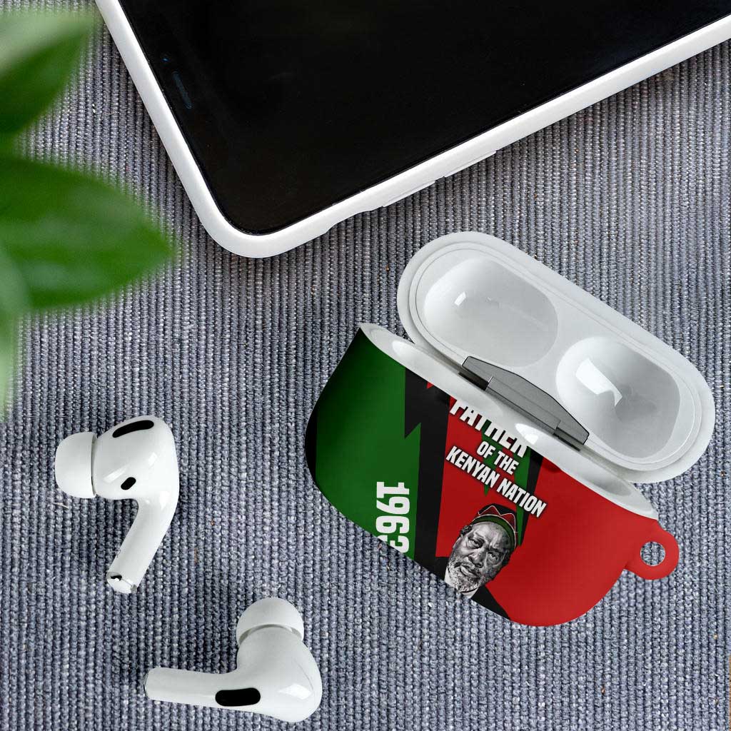 Jomo Kenyatta AirPods Case Patriotic Colors Design and Father of the Kenyan Nation Tribute - African Pride