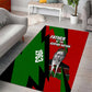 Jomo Kenyatta Area Rug Patriotic Colors Design and Father of the Kenyan Nation Tribute - African Pride