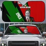 Jomo Kenyatta Auto Sun Shade Patriotic Colors Design and Father of the Kenyan Nation Tribute - African Pride