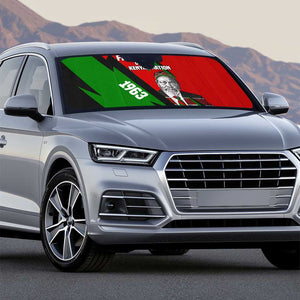 Jomo Kenyatta Auto Sun Shade Patriotic Colors Design and Father of the Kenyan Nation Tribute - African Pride