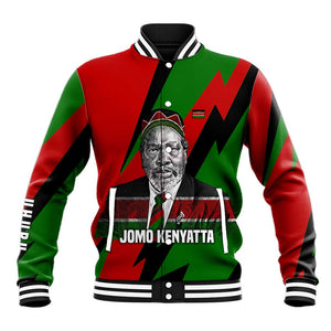 Jomo Kenyatta Baseball Jacket Patriotic Colors Design and Father of the Kenyan Nation Tribute - African Pride
