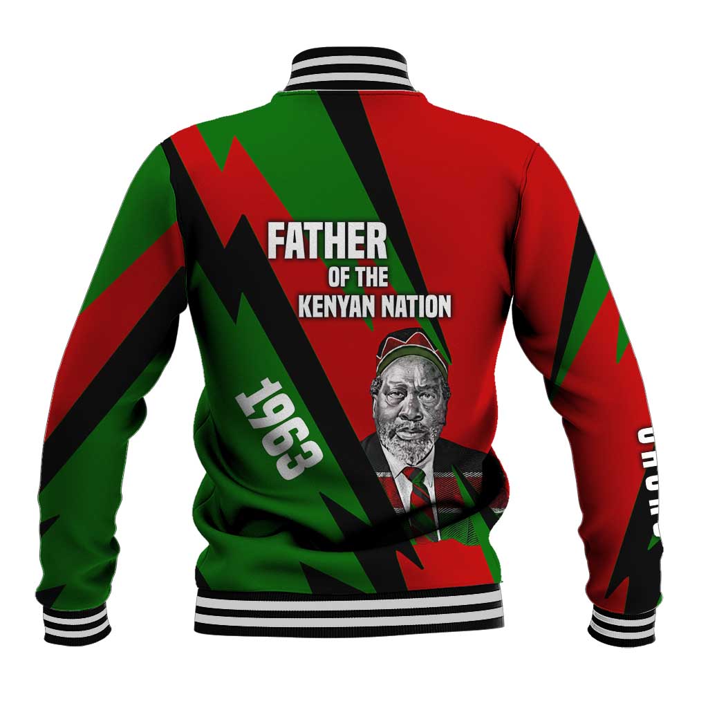 Jomo Kenyatta Baseball Jacket Patriotic Colors Design and Father of the Kenyan Nation Tribute - African Pride