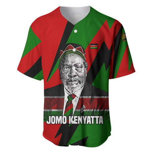 Jomo Kenyatta Baseball Jersey Patriotic Colors Design and Father of the Kenyan Nation Tribute - African Pride