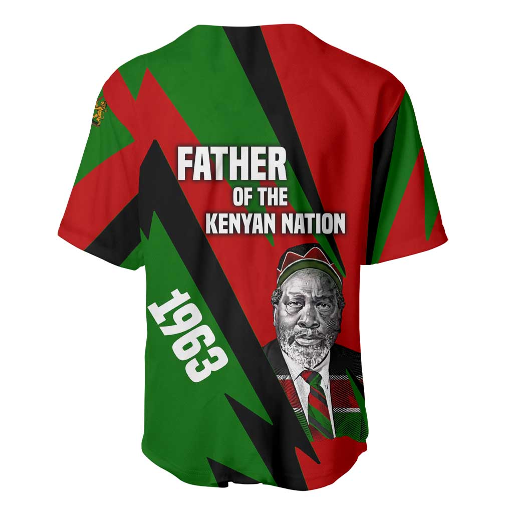 Jomo Kenyatta Baseball Jersey Patriotic Colors Design and Father of the Kenyan Nation Tribute - African Pride