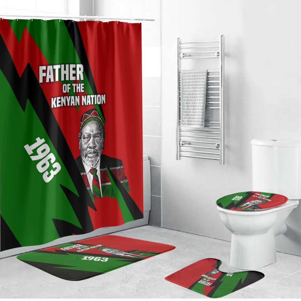 Jomo Kenyatta Bathroom Set Patriotic Colors Design and Father of the Kenyan Nation Tribute - African Pride