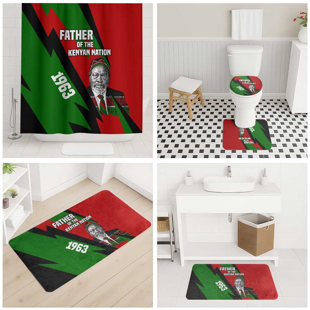 Jomo Kenyatta Bathroom Set Patriotic Colors Design and Father of the Kenyan Nation Tribute - African Pride