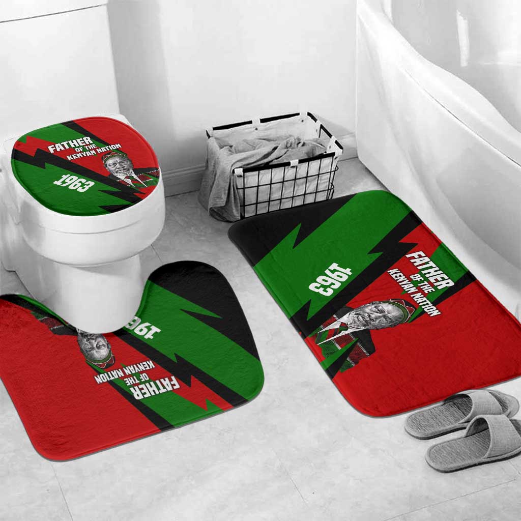 Jomo Kenyatta Bathroom Set Patriotic Colors Design and Father of the Kenyan Nation Tribute - African Pride