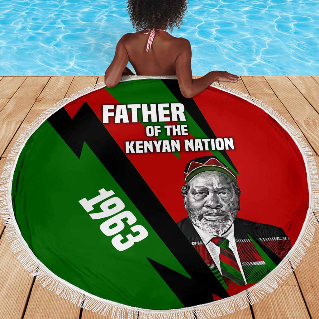 Jomo Kenyatta Beach Blanket Patriotic Colors Design and Father of the Kenyan Nation Tribute - African Pride