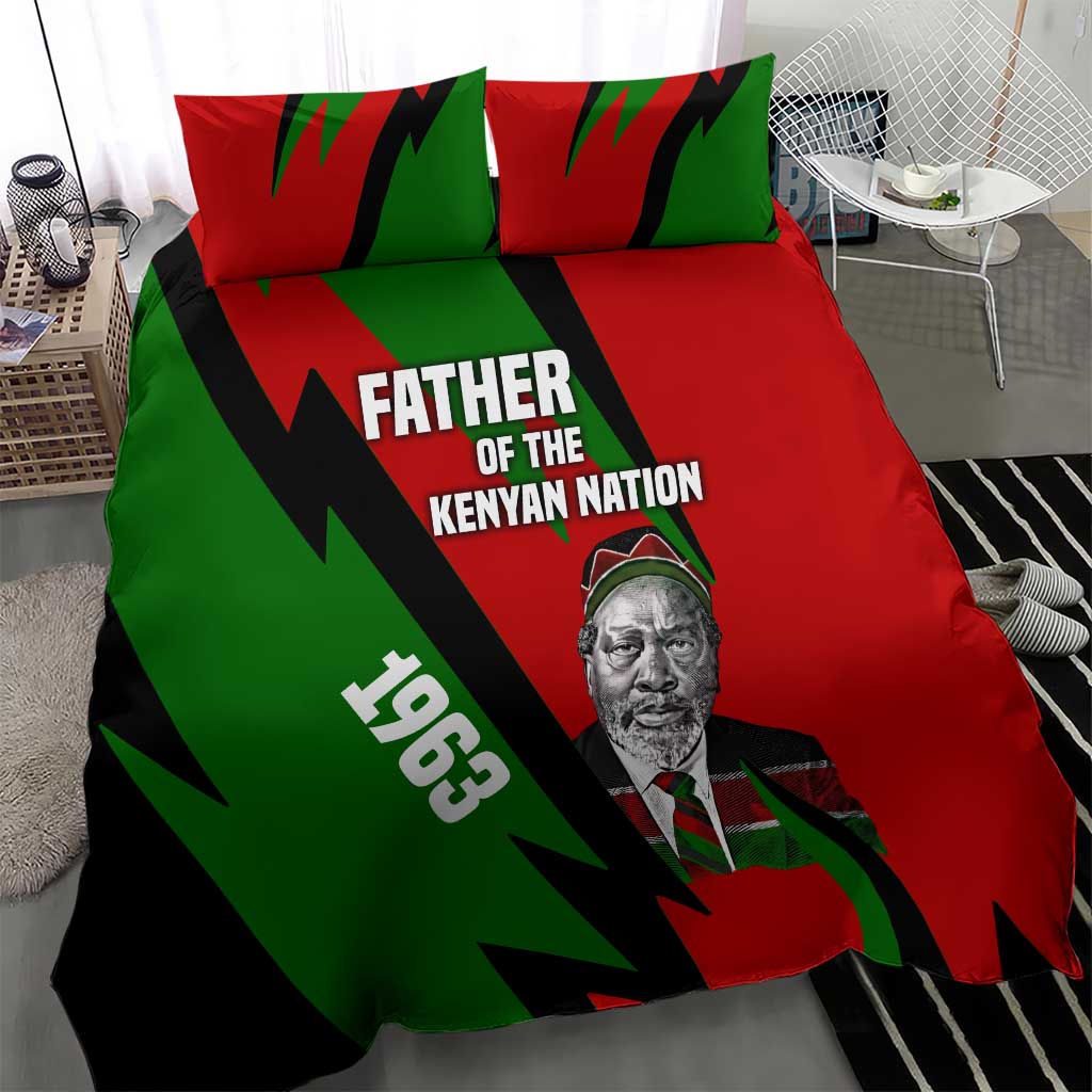 Jomo Kenyatta Bedding Set Patriotic Colors Design and Father of the Kenyan Nation Tribute - African Pride