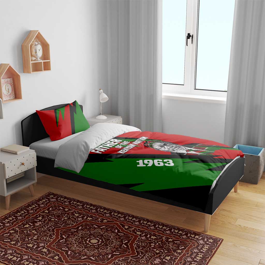 Jomo Kenyatta Bedding Set Patriotic Colors Design and Father of the Kenyan Nation Tribute - African Pride