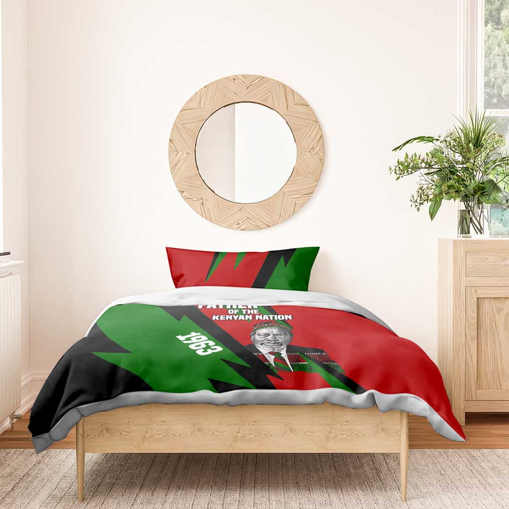 Jomo Kenyatta Bedding Set Patriotic Colors Design and Father of the Kenyan Nation Tribute - African Pride