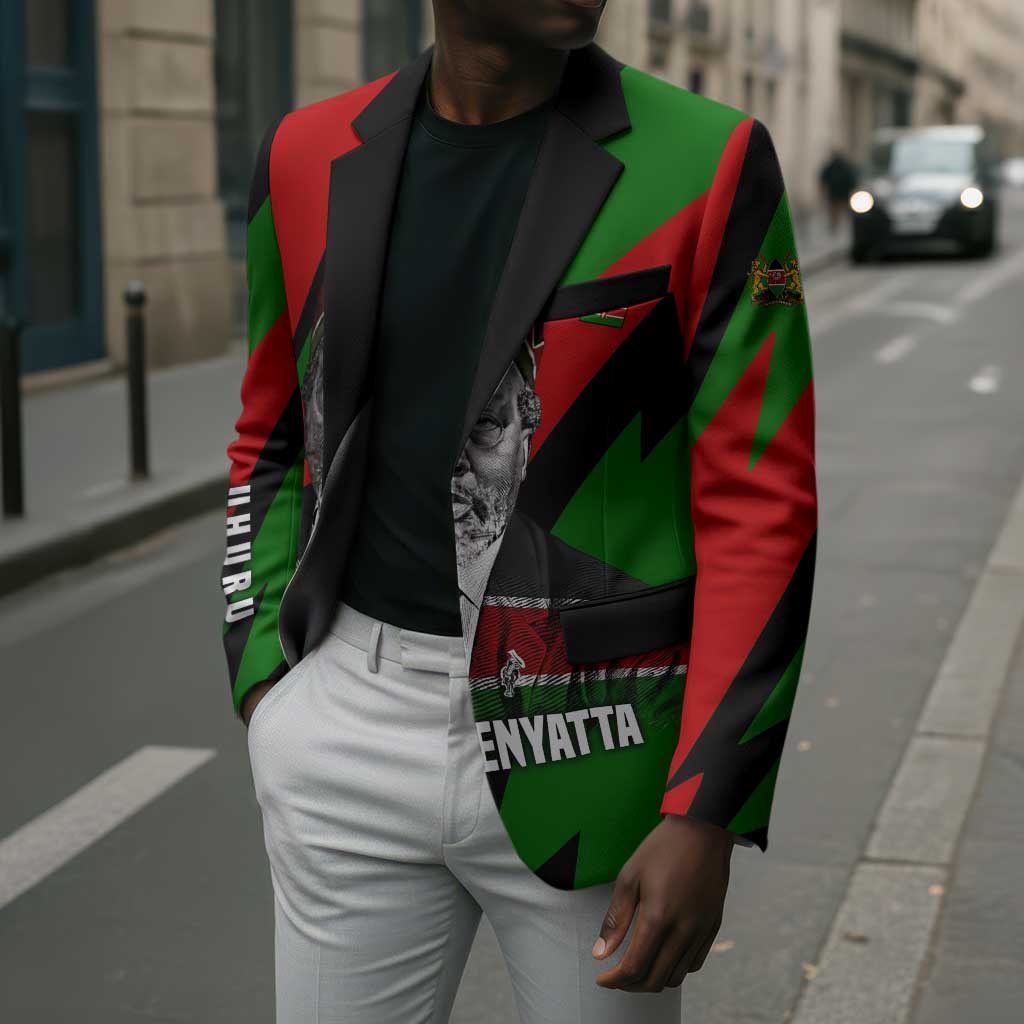Jomo Kenyatta Blazer Patriotic Colors Design and Father of the Kenyan Nation Tribute - African Pride