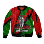 Jomo Kenyatta Bomber Jacket Patriotic Colors Design and Father of the Kenyan Nation Tribute - African Pride