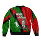 Jomo Kenyatta Bomber Jacket Patriotic Colors Design and Father of the Kenyan Nation Tribute - African Pride