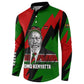 Jomo Kenyatta Button Sweatshirt Patriotic Colors Design and Father of the Kenyan Nation Tribute
