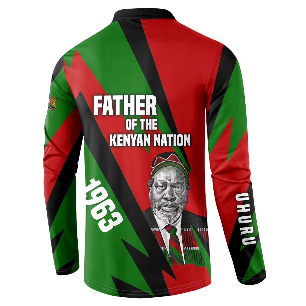Jomo Kenyatta Button Sweatshirt Patriotic Colors Design and Father of the Kenyan Nation Tribute