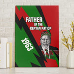 Jomo Kenyatta Canvas Wall Art Patriotic Colors Design and Father of the Kenyan Nation Tribute - African Pride