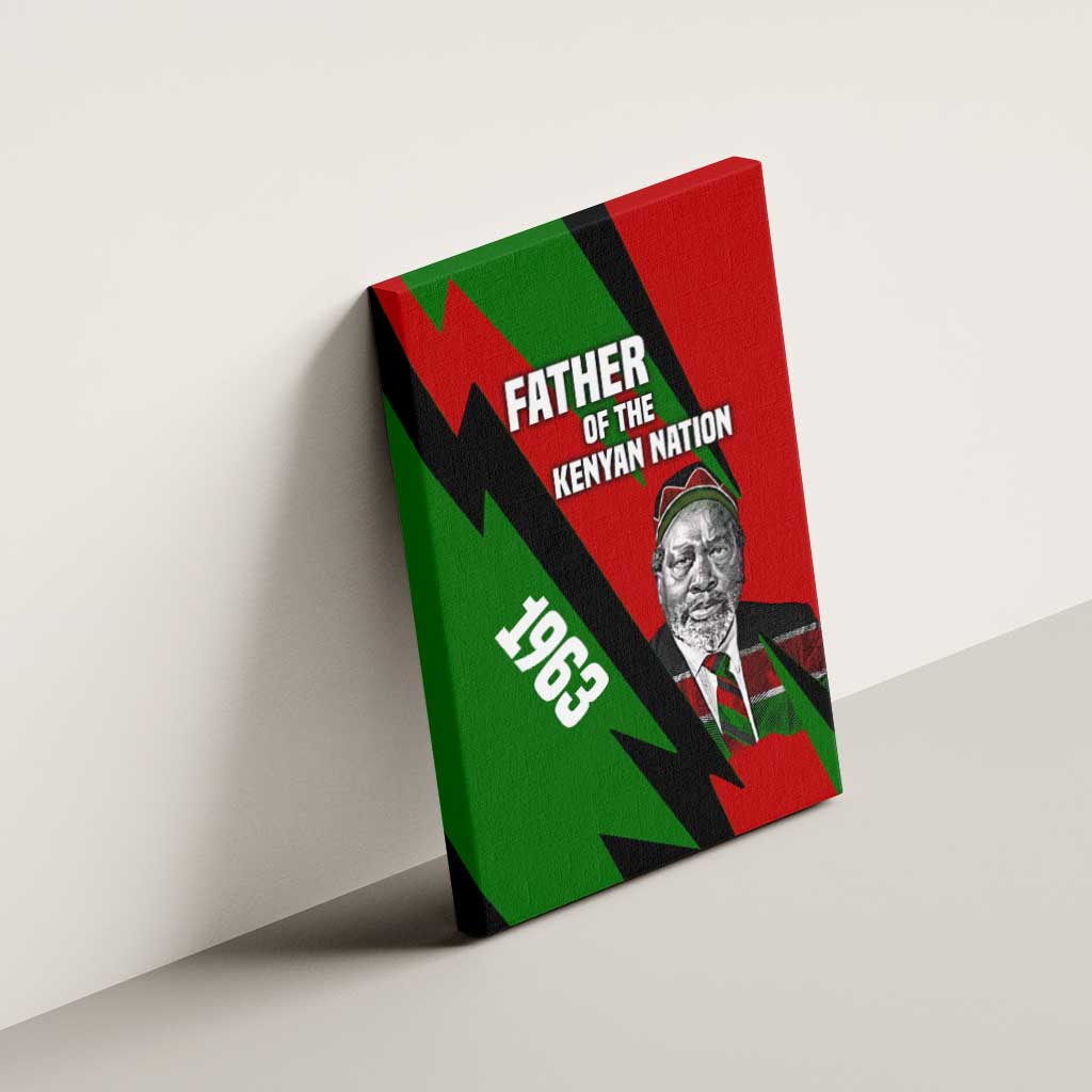 Jomo Kenyatta Canvas Wall Art Patriotic Colors Design and Father of the Kenyan Nation Tribute - African Pride