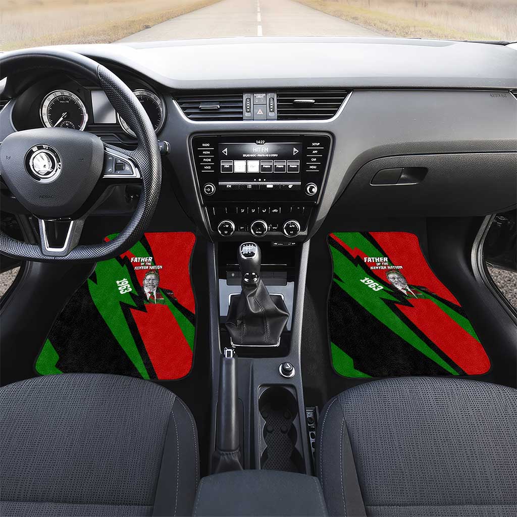 Jomo Kenyatta Car Mats Patriotic Colors Design and Father of the Kenyan Nation Tribute - African Pride