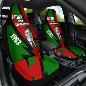 Jomo Kenyatta Car Seat Cover Patriotic Colors Design and Father of the Kenyan Nation Tribute - African Pride