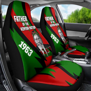 Jomo Kenyatta Car Seat Cover Patriotic Colors Design and Father of the Kenyan Nation Tribute - African Pride