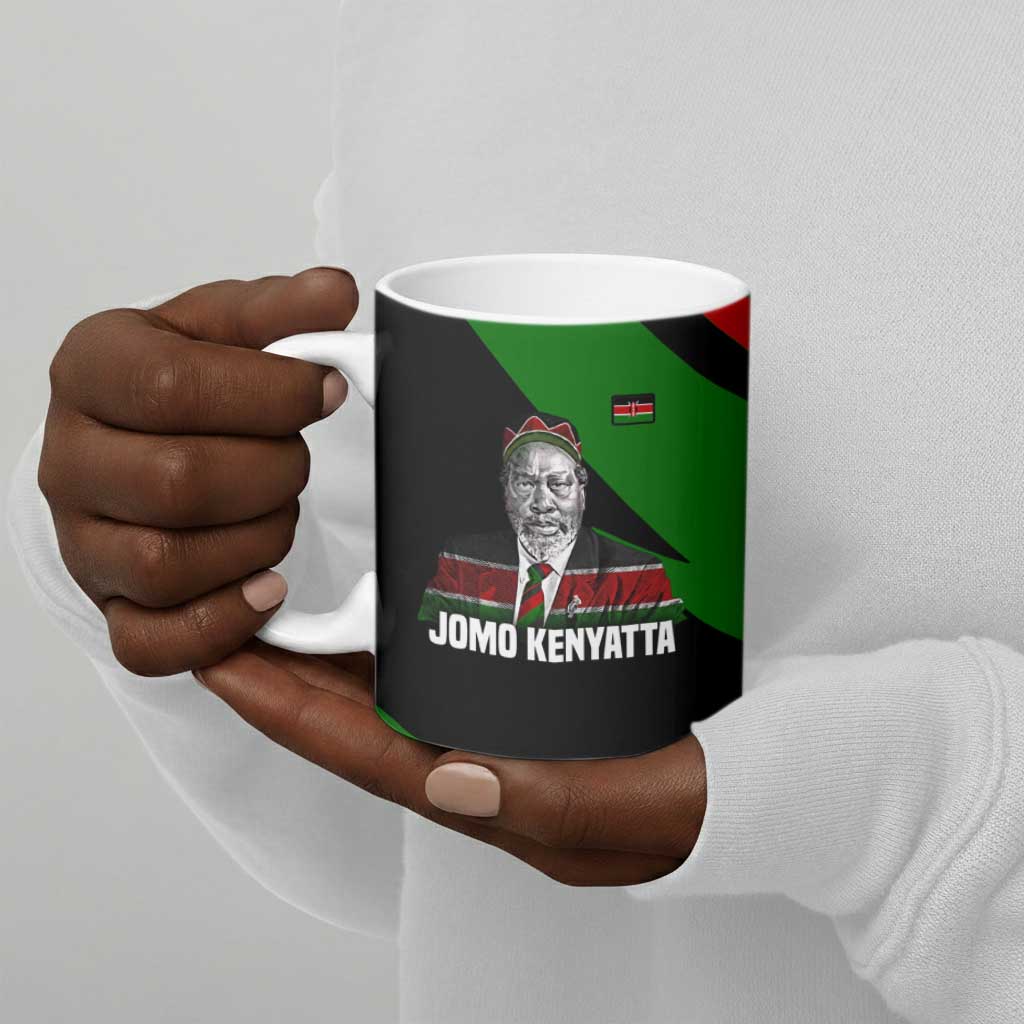 Jomo Kenyatta Ceramic Mug Patriotic Colors Design and Father of the Kenyan Nation Tribute - African Pride