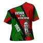 Jomo Kenyatta Cross Shoulder Shirt Patriotic Colors Design and Father of the Kenyan Nation Tribute - African Pride