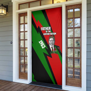 Jomo Kenyatta Door Cover Patriotic Colors Design and Father of the Kenyan Nation Tribute - African Pride