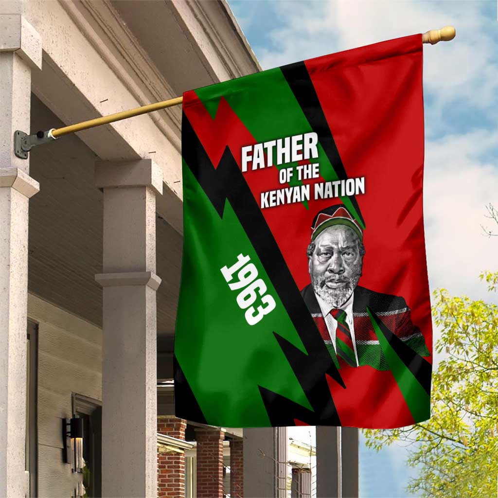 Jomo Kenyatta Garden Flag Patriotic Colors Design and Father of the Kenyan Nation Tribute - African Pride