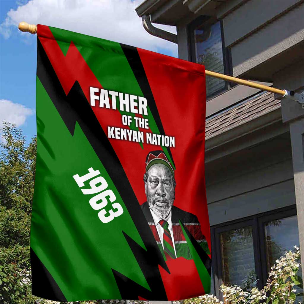 Jomo Kenyatta Garden Flag Patriotic Colors Design and Father of the Kenyan Nation Tribute - African Pride