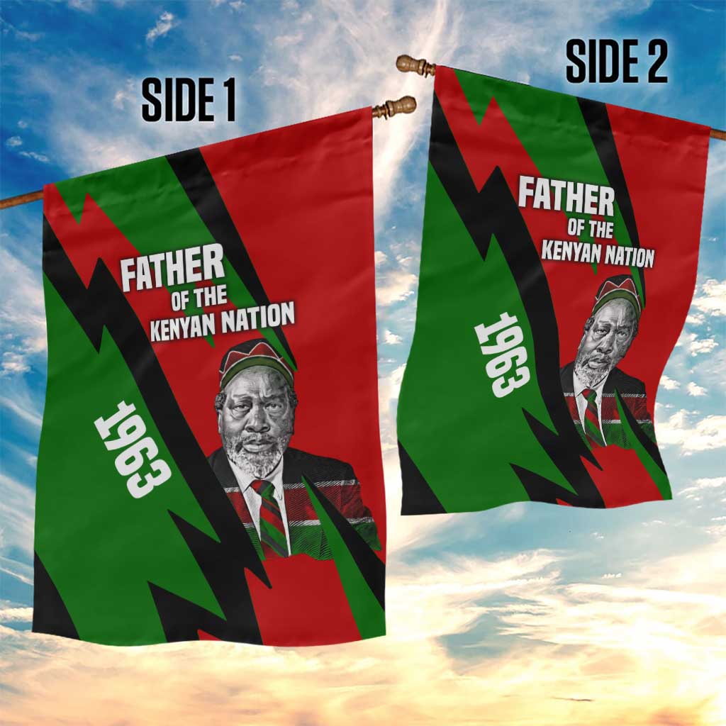 Jomo Kenyatta Garden Flag Patriotic Colors Design and Father of the Kenyan Nation Tribute - African Pride