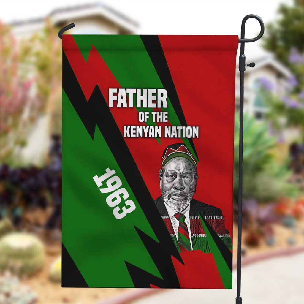 Jomo Kenyatta Garden Flag Patriotic Colors Design and Father of the Kenyan Nation Tribute - African Pride